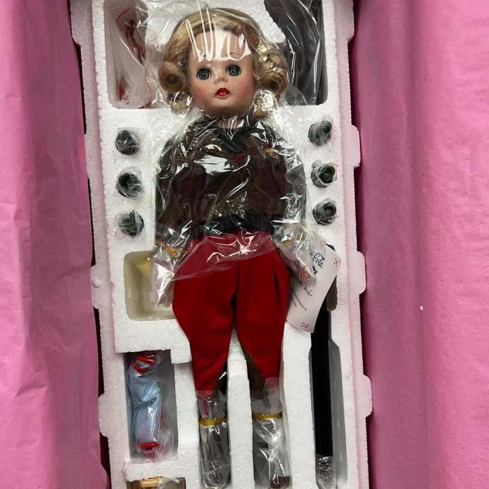 Vintage 1997  The Coca-Cola Aviator Doll Madame Alexander Doll NIB